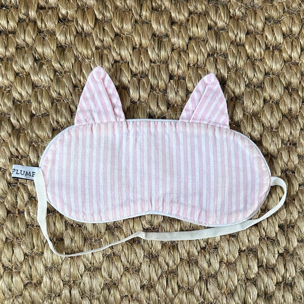 Petite Plume Pink Striped Kids Sleep Mask